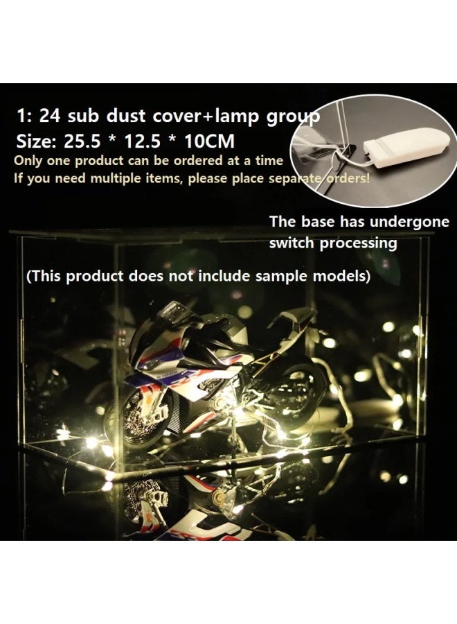 Transparent Acrylic Alloy Car Model Dustproof Cover Box Storage Display Box Direct Sales Motorcycle Fans Merchandise-Color:132-4L-Four Parking Spaces 32 Parking Lot-Green  - Image 4