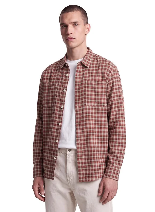 كوتون Long Sleeve Checked Shirt