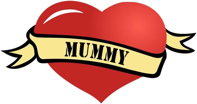 Mummy Heart TEMPORARY TATTOO lasts a week mothers day mum mom mommy
