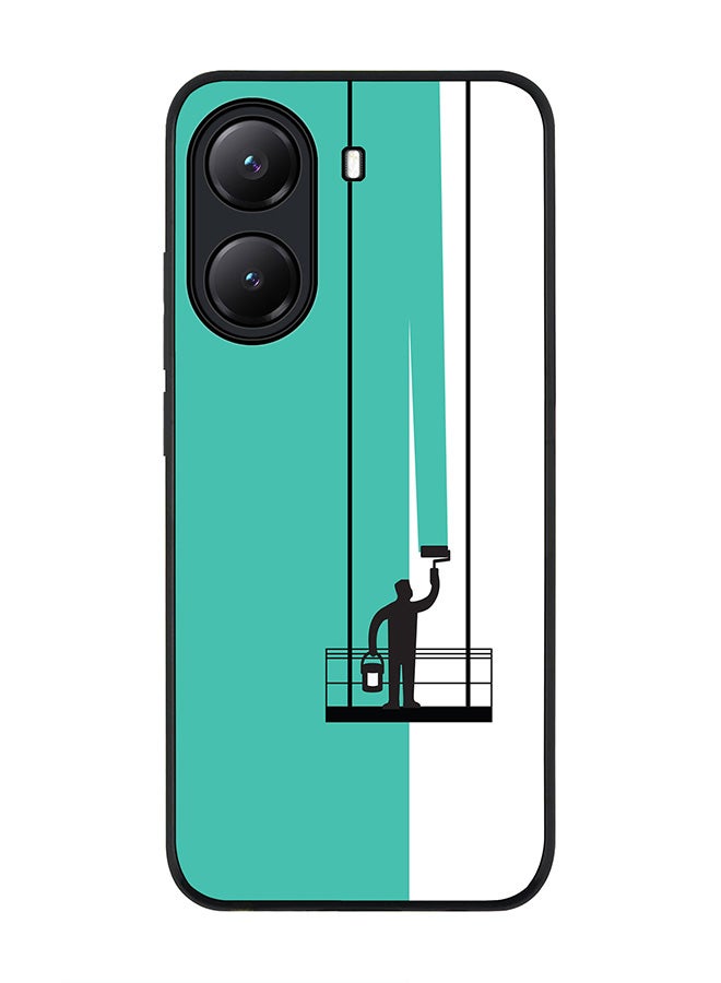 Stylizedd For Xiaomi Poco X7 Pro 5G Case,Slim fit Camera Protection, Shockproof Thin Phone cover  - Paint Hanger (Green) - Image 1