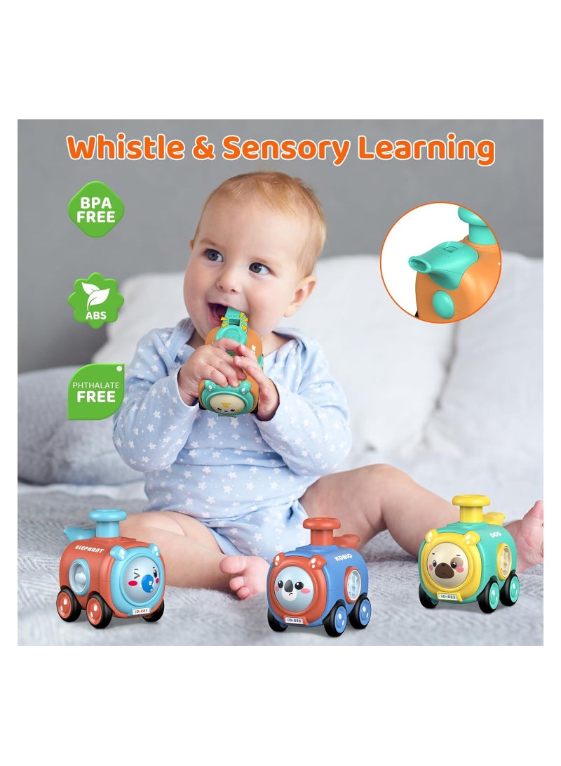 SOLARAE Press and Go Toy Cars, 4 Pack Car Toys, for 1 2 3 Year Old Boy Press and Go Animal Train Toys for Toddlers 1-3 Year Old, Baby Toys Birthday Gift Age 12-18 Months Pre-Kindergarten Preschool Gift - Image 5