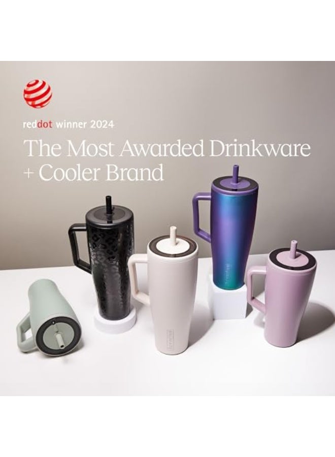 BruMate Era 40 oz Tumbler with Handle and Straw | 100% Leakproof Insulated Tumbler with Lid and Straw | Made of Stainless Steel | Cup Holder Friendly Base | 40oz (Guava) - Image 4