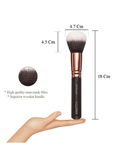 allure Professional Makeup Brushes For Face Rose Gold Powder Brush  - Image 3