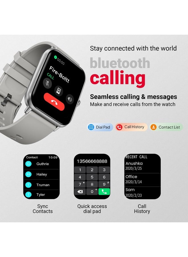 Fire-Boltt - Fire-Boltt Ninja Call Pro Plus 46.48mm (1.83 inch) Smart Watch with Bluetooth Calling, AI Voice Assistance, 120 Sports Modes IP67 Rating, 240 * 280 Pixel High Resolution (Grey) - Image 1