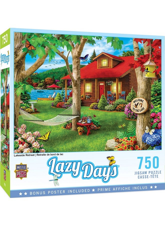 Masterpieces 750 Piece Jigsaw Puzzle for Adults and Family - Lakeside Retreat - 18"x24" - Image 1
