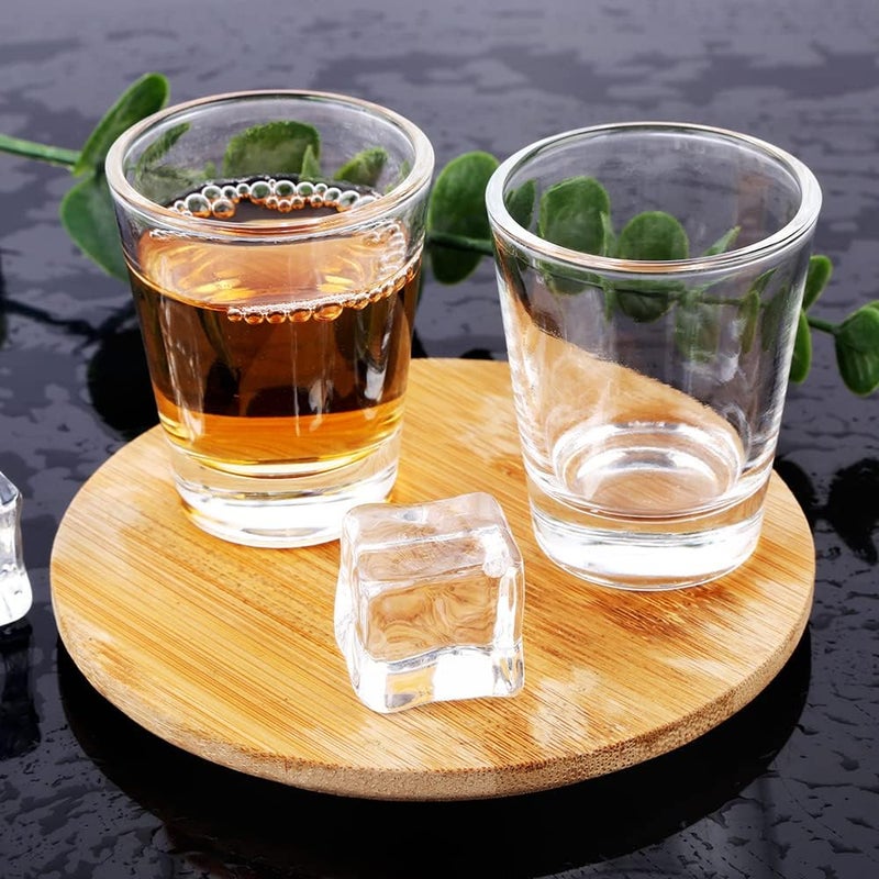 BTGLLAS أكواب شوت بقاعدة ثقيلة، 1.5 أونصة مجموعات من أكواب شوت شفافة (عبوة 6)، كوب قياس للإسبريسو والسوائل والنبيذ - زجاج ثقيل (زجاج، عبوة 6) - Image 5