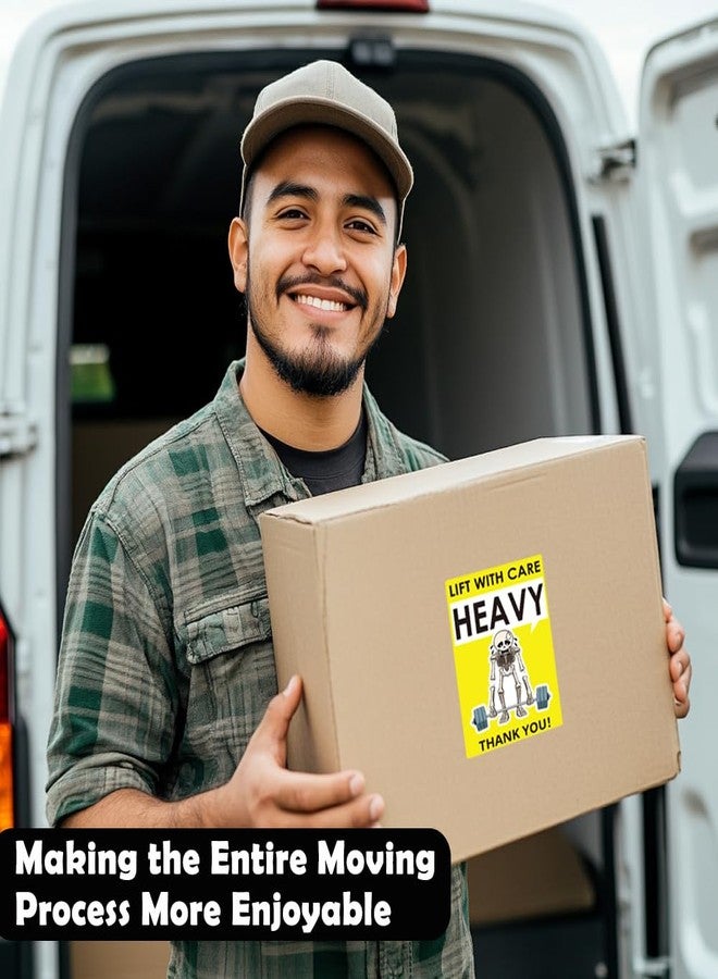 1step2dream Funny Caution Heavy Sticker| 2×3 Inch Skull and Elephant Design | Humorous and Witty Labels for Heavy Special Handling Shipping and Packing - Image 4