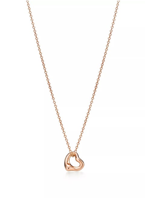 Elsa Peretti® Open Heart Pendant in Rose Gold, 7 mm