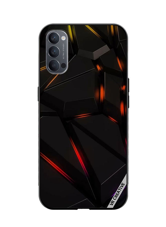 VR CREATIVE Protective Case Cover For Oppo Reno4 Pro 5G Abstract Design Multicolour - Image 1