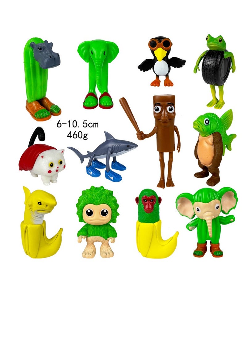 Y&D 12 pcs TungTungSahur Figure Toys For Fans  Series Figures Model Birthday Cake Toppers