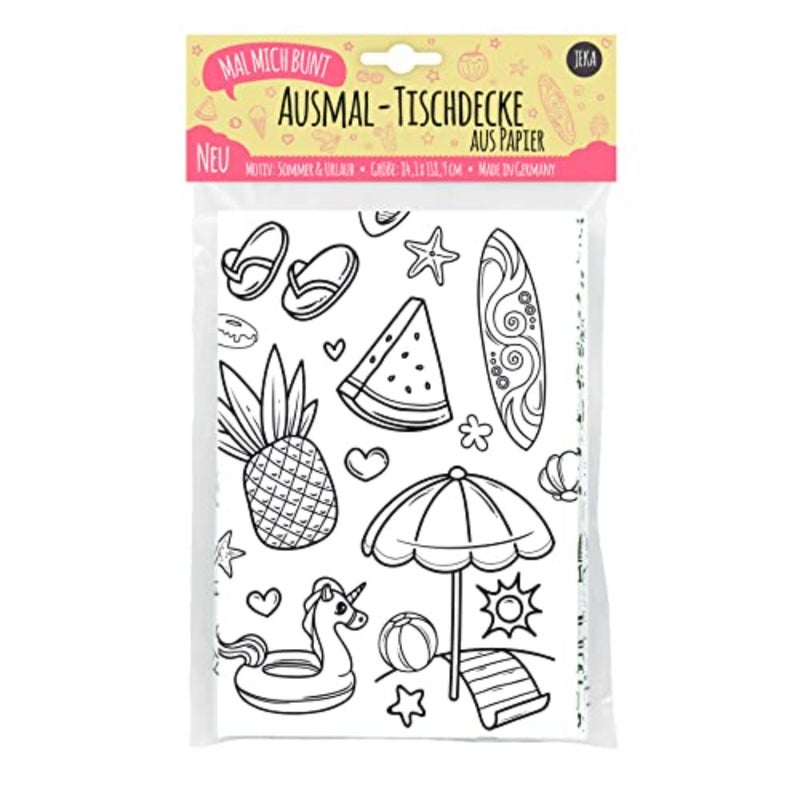 Great Holidays Colouring Paper Tablecloth, Great Holidays Colouring Tablecloth, Great Holidays Coloring Pictures, Great Holidays Coloring Pages, Summer Decoration, 's Activities - Image 1