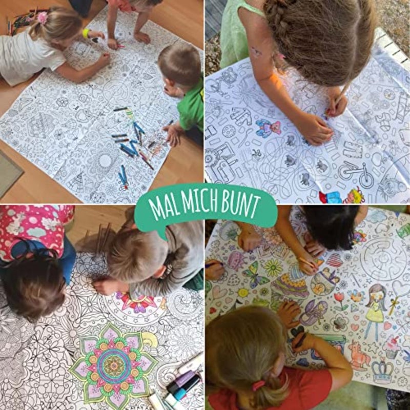 Great Holidays Colouring Paper Tablecloth, Great Holidays Colouring Tablecloth, Great Holidays Coloring Pictures, Great Holidays Coloring Pages, Summer Decoration, 's Activities - Image 5