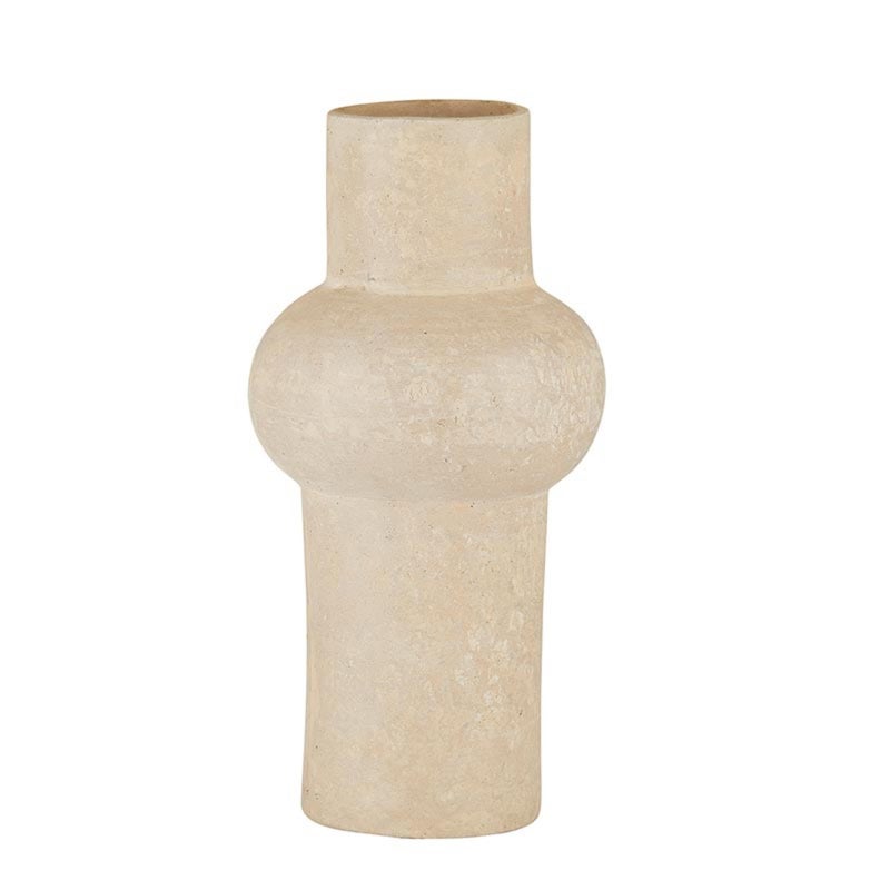 Santa Barbara Design Studio Paper Mache Vase Modern Dried Flower Holders Large Natural