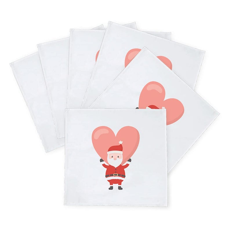 Khakee 6 Pcs Christmas Theme Silk Table Napkins 10x 10 for Xmas Decoration Christmas OrnamentsChristmas Giftxmas21206 - Image 2