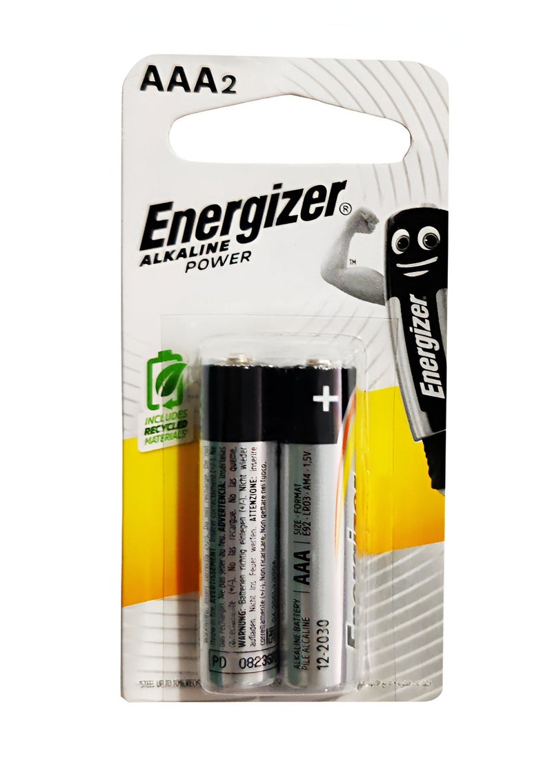 Energizer 2 Piece AAA2 Alkaline Battery