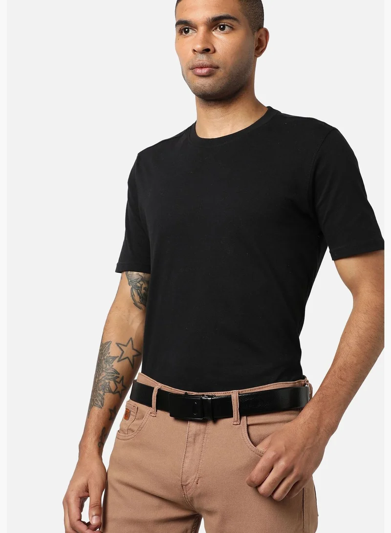 French Accent Casual Solid PU Leather Waist Belt For Men