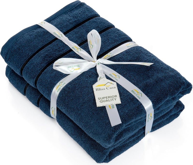 Bliss Casa Bath Sheet (2 Pack) — 80x160 cm 100% Cotton Bath Sheets, Ultra-Soft & Highly Absorbent – Quick-Dry, Hotel-Quality & Durable - Image 2