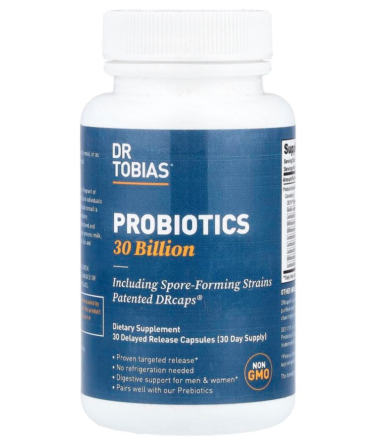 Dr. Tobias Probiotics 30 Billion 30 Delayed Release Capsules
