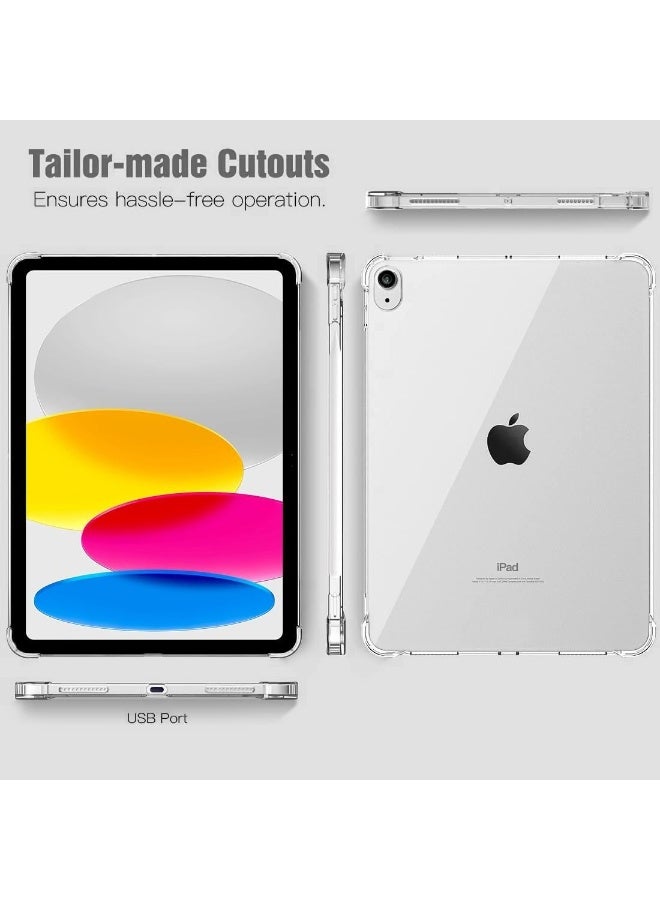 Clear Case for iPad (A16) 11th Generation 11 Inch 2025 / 10th Generation 10.9 Inch 2022, Slim Lightweight Military-Grade Shockproof TPU Protective Cover– Anti-Yellowing, Transparent Back Bumper - Image 4