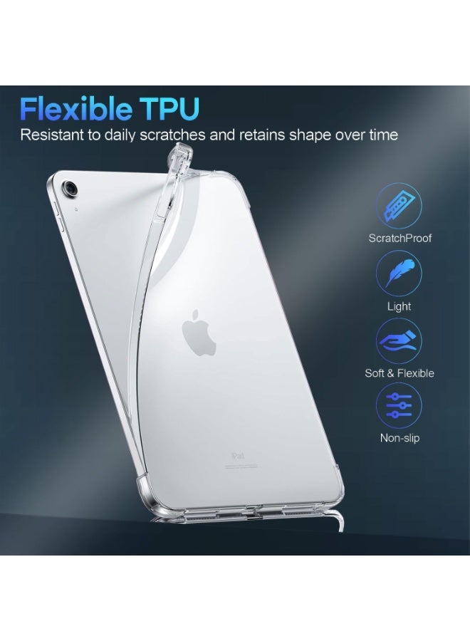 Clear Case for iPad (A16) 11th Generation 11 Inch 2025 / 10th Generation 10.9 Inch 2022, Slim Lightweight Military-Grade Shockproof TPU Protective Cover– Anti-Yellowing, Transparent Back Bumper - Image 5