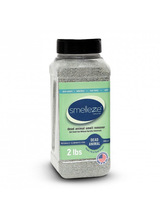 SMELLEZE Natural Dead Animal Odor Removal 2 lbs Granules: Eliminate Dead Rat, Mice, Squirrel, Chipmunk, Raccoon & Bat Smell. Safe for Indoor & Outdoor Use - Image 1