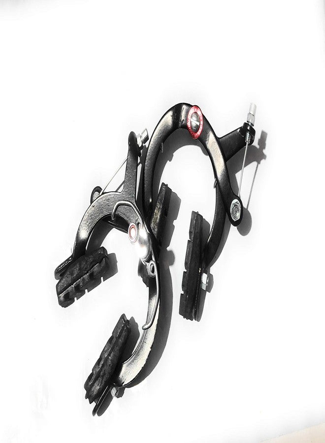 NANAK Metal Rubber Break Bicycle U Brake MTB Cycling Road Bike Fixed Gear (Black) - Image 1