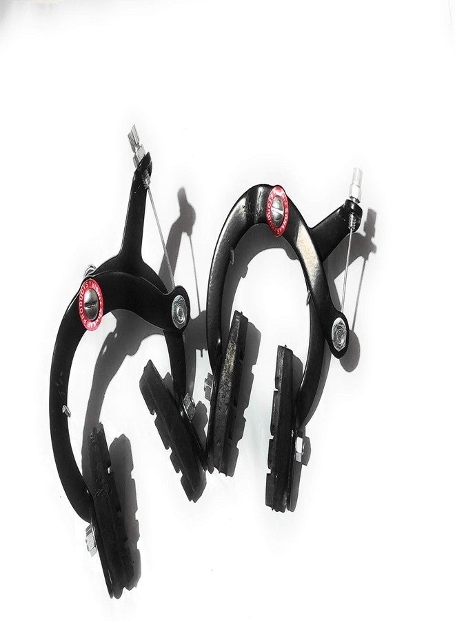 NANAK Metal Rubber Break Bicycle U Brake MTB Cycling Road Bike Fixed Gear (Black) - Image 3