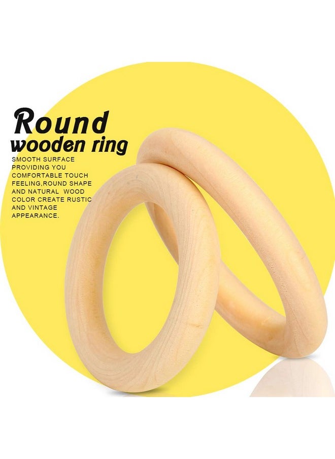 HNYYZL - Bestsupplier 50 Pcs Unfinished Solid Wooden Rings For Craft Ring Pendant And Connectors Jewelry Making 5 Size - Image 1