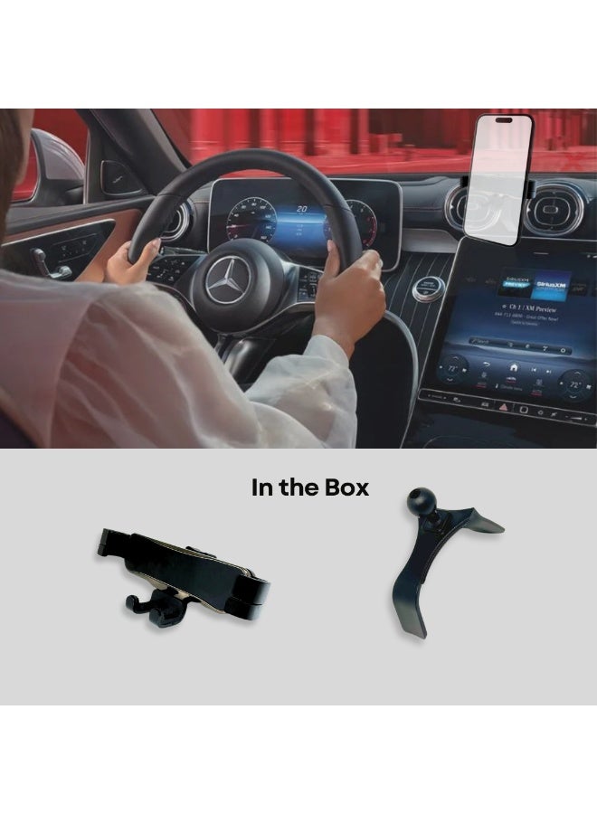 TRX AUTO Type B Phone Holder for Mercedes-Benz C-Class 2022–2026 | Custom Fit Clip-On Mount | Secure Grip, 360° Rotation, OEM Design | Air Vent Phone Holder for C180 C200 C300 AMG Line - Image 4