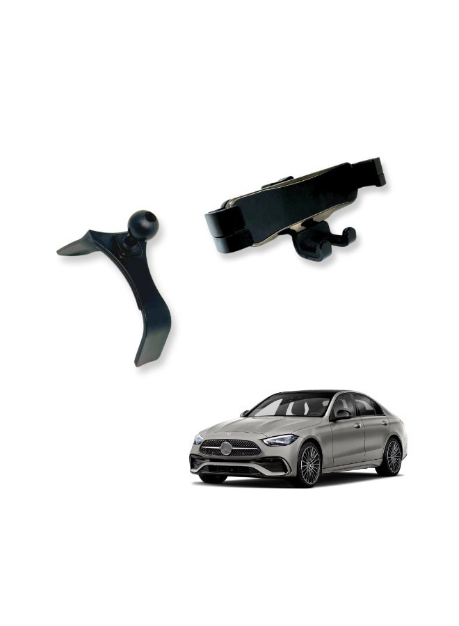 TRX AUTO Type B Phone Holder for Mercedes-Benz C-Class 2022–2026 | Custom Fit Clip-On Mount | Secure Grip, 360° Rotation, OEM Design | Air Vent Phone Holder for C180 C200 C300 AMG Line - Image 1