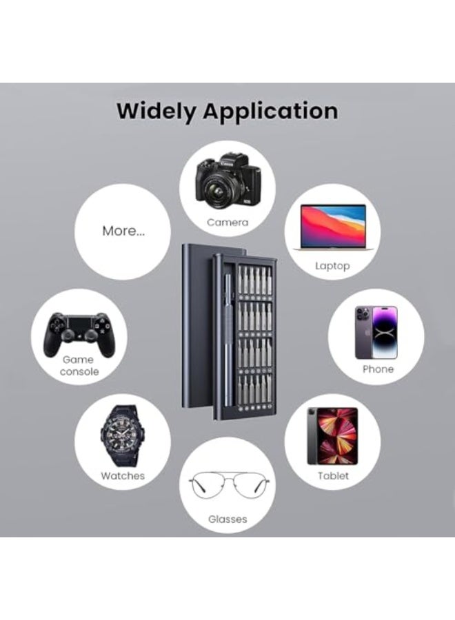 LinJie 25-in-1 Electric Screwdriver Set, Magnetic Mini Repair Tool Kit for Phone/Computer/Watch/Laptop/Game Console/Eyeglass/Electronic, Alloy Steel, Phillips, Flat Head Screwdriver Set - Image 5