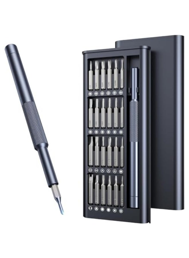 LinJie 25-in-1 Electric Screwdriver Set, Magnetic Mini Repair Tool Kit for Phone/Computer/Watch/Laptop/Game Console/Eyeglass/Electronic, Alloy Steel, Phillips, Flat Head Screwdriver Set - Image 1