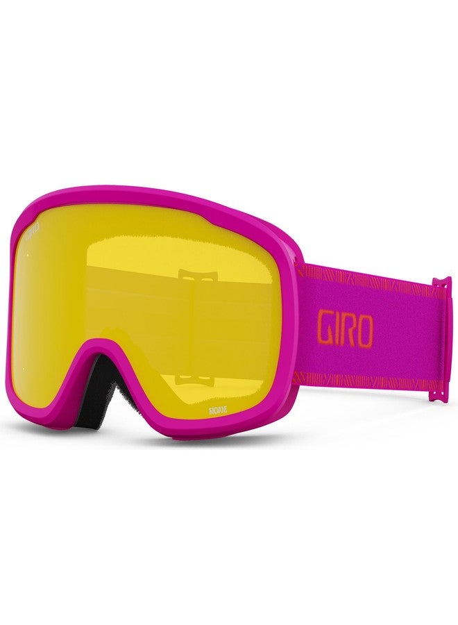 Giro Womens Moxie Ski/Snow Goggles - Pink Chute - Amber Pink/Yellow Lens - Image 4