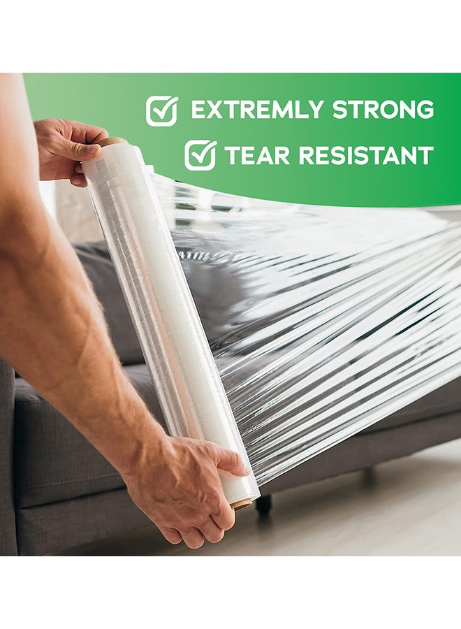 Packwell Stretch Film wrap 1.5 KG 1 roll Heavy Duty Plastic Shrink Wrap for Pallet Wrap, Packing, Moving and Packaging - Cling Wrap - Image 4
