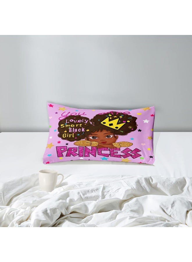 Black Girl Comforter Sets Twin Black African American Girls Twin Comforter Sets Cute Black Girl Twin Size Comforter Set for Girls Princess Room Decor for Girls Bedroom  - Image 2