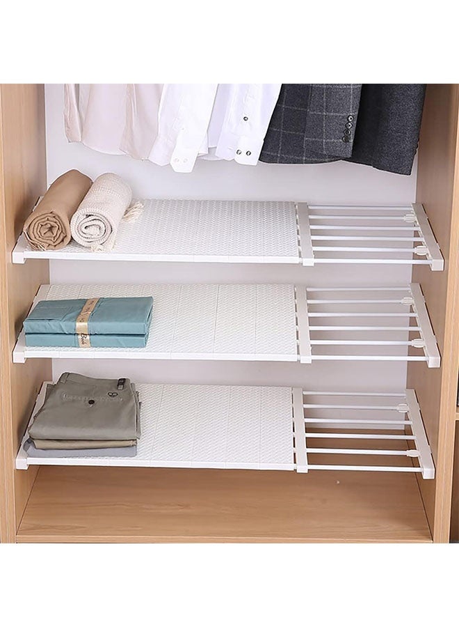 ليدين رف خزانة ملابس قابل للتعديل مع قضيب - فاصل رفوف قابل للتوسيع 72-120 سم (عرض 23 سم) لتخزين الخزانة ومنظم الأحذية (قطعة واحدة) - Image 1