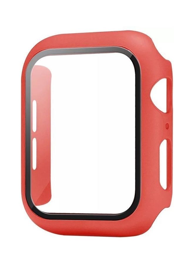 NIBEMINENT Toughed Film Protective Watch Case Suitable For Apple 4 Generation 44mm Orange - Image 1