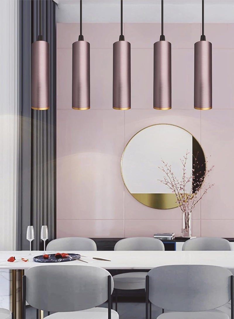 Vmax Modern Pendant Light Ceiling Lamp, 3000K Warm White, Hanging LED Tube Light, Chandelier Spot Light, for Kitchen, Bedroom, Living Room – White/Brown (Coffee, 20W 7 * 18.5mm, Warm White) - Image 3