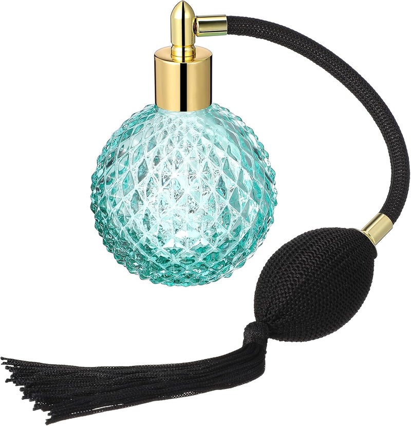 Healeved 100ml Green Glass Perfume Spray Bottle 18mm Neck Refillable Perfume Sprayer Container with Long Bulb for Travel and Personal Use - Image 1