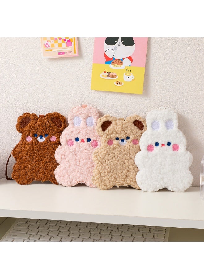 NIBEMINENT 1 - Piece Cute Cartoon Plush Kpop Photo Card Holder Pendant Key Chain ID Badge Holder ID Card Holder Photo Card Protector for School ID Office ID Access Card for Women Girls - Image 2