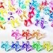cntjv 70 Pcs Mini Resin Balloon Dog Figurine to Hide Small Acrylic Bulk Balloon Animal Toys Crafts 8 Color Mixed with Holes for Party Favors Statue Decor Charm Keychain - Image 3