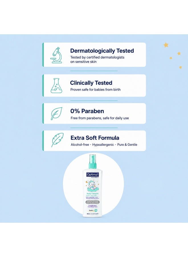 Optimal Baby Cologne Blue – Gentle Fresh Scent, Dermatologically Tested, Paraben-Free (300ml) - Image 4
