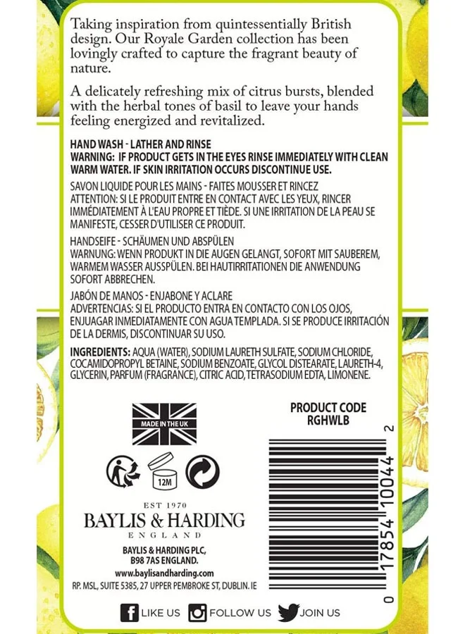 Baylis & Harding Baylis and Harding Royale Garden Lemon and Basil Hand Wash 500 ml