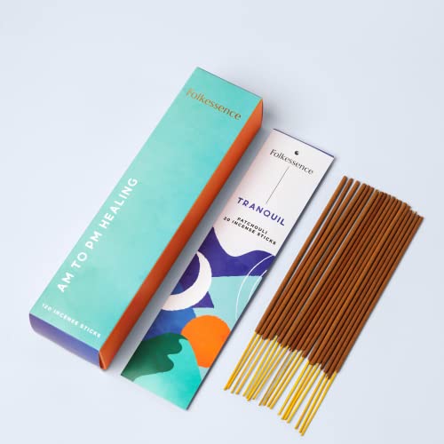 Folkulture Incense Sticks for Home | Set of 6 (120 Non Toxic Insence-Sticks) with 45 Mins Burn Time | Organic Lavender, Palo Santo and Cedar, Patchouli, Sandalwood | Nag Champa Inscents-Sticks - Image 5