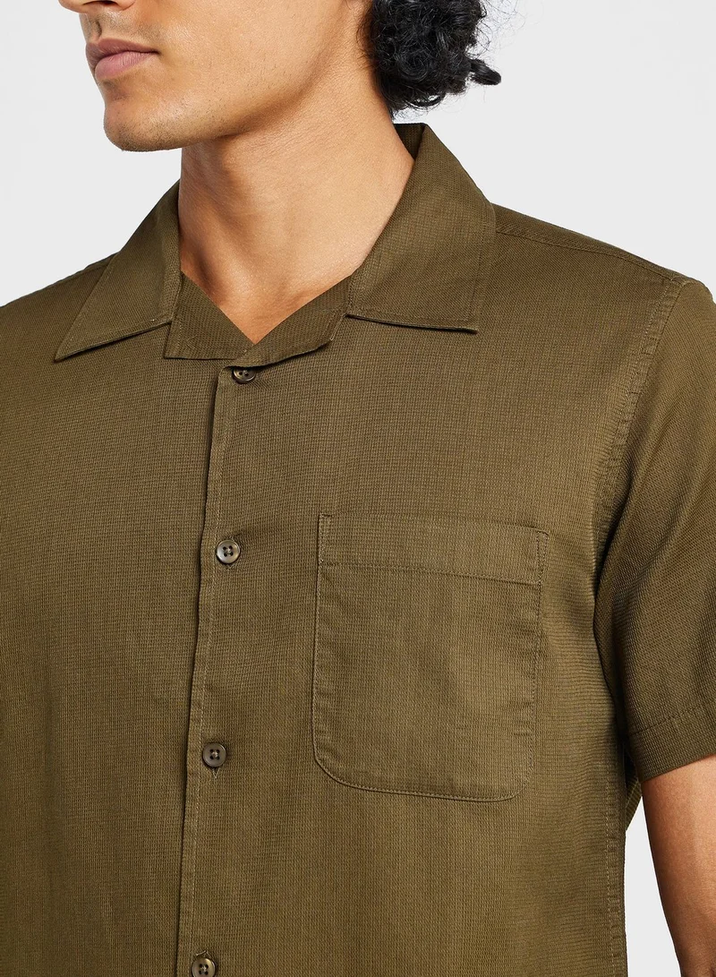 سفنتي فايف Pure Cotton Casual Double Pocket Shirt
