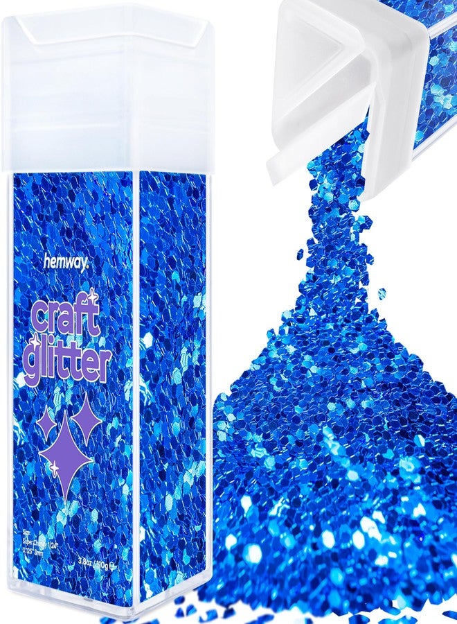 Hemway Premium Craft Glitter Shaker - Sapphire Blue | 110g Super Chunky Metallic Flake Sequins for Resin & Epoxy Crafts | Craft Supplies for Tumblers, Festival, Art - Image 1