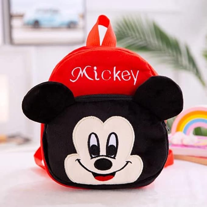 Mickey Plush Backpack Cartoon Mouse Kindergarten Children Schoolbag Kids Backpack Plush Toys Gift - Image 3