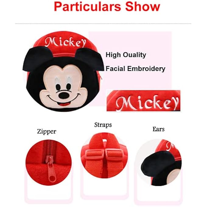 Mickey Plush Backpack Cartoon Mouse Kindergarten Children Schoolbag Kids Backpack Plush Toys Gift - Image 5