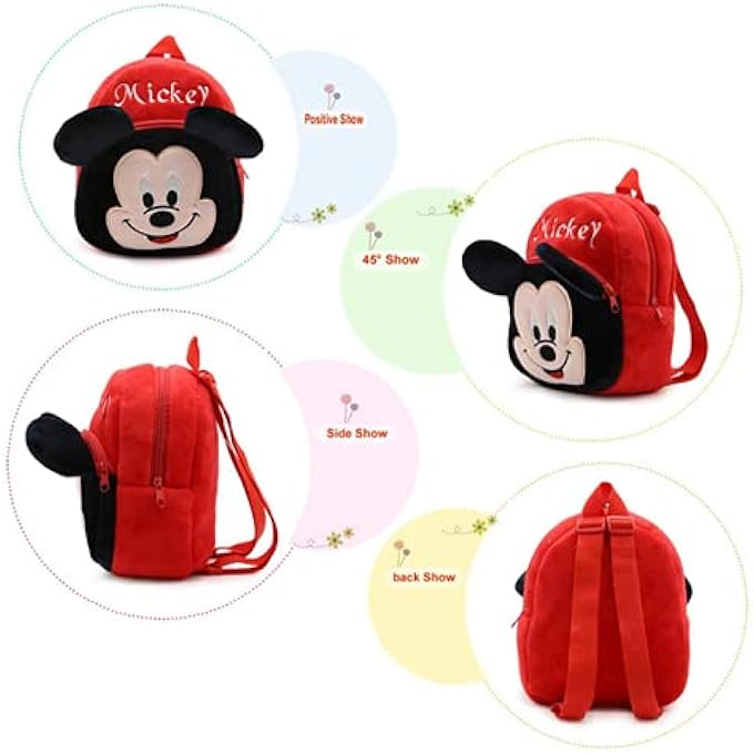 Mickey Plush Backpack Cartoon Mouse Kindergarten Children Schoolbag Kids Backpack Plush Toys Gift - Image 4