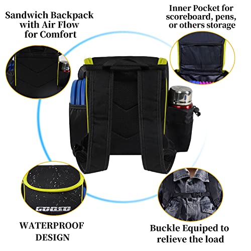 GOOSO Disc Golf Set with Bag - 12 PCS Flying Disc Golf Discs for Beginner with Putter, Midrange, Driver | Portable Disc Golf Backpack Holds 28+ Discs Free Stand Bag Design for Convenient Use - Image 5